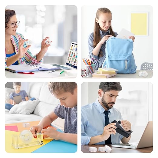 OWLKELA 36 Rolls Transparent Tape Refills, Clear Tape, All-Purpose Transparent Glossy Tape for Office, Home, School