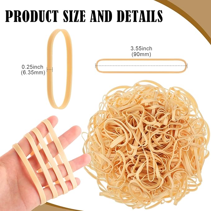 Marspark Rubber Bands Bulk Elastic Rubber Bands 5 lb File Folder Strong Elastic for Office Home Supply Crafts(Size 64)