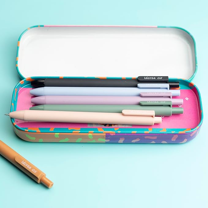 ldcrea Gel Pens 0.5 Fine Tip, Black Ink, Silky Grip, 12 Pack