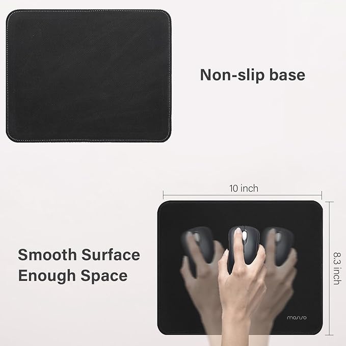 MOSISO Large Gaming Mouse Pad&Massage Keyboard Wrist Rest&Mousepad&Wrist Rest&Coaster,Ergonomic Non-Slip Base Pad Set&Pain Relief Easy Typing Cushion with Memory Foam for Home Office, Black