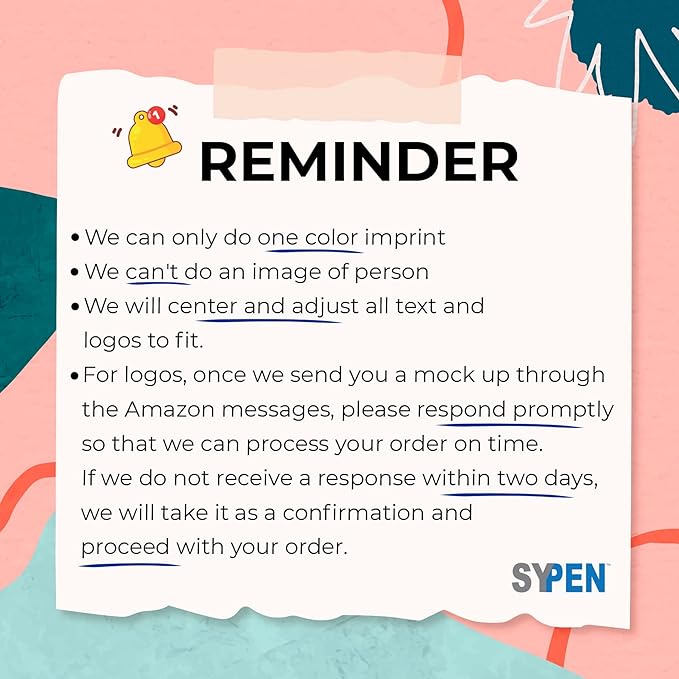 Personalized with Your Custom Logo or Text Pens-Pack of 300- for Marketing, Parties, and Events, 2 in 1 Capacitive Stylus & Ballpoint Pen Compatible with Touchscreen Devices, Black Ink, Red Pens