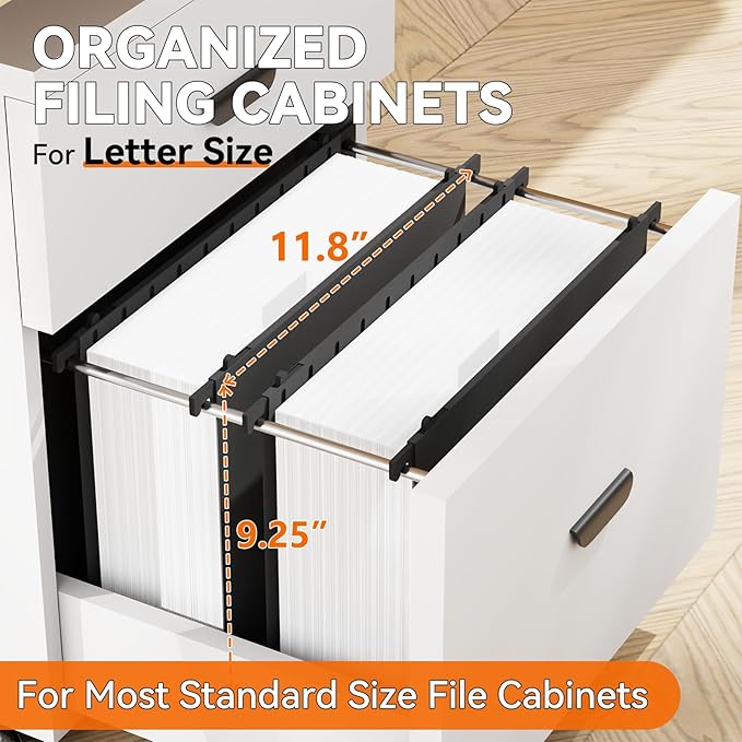 Plastic Hanging File Folder Letter Size,Heavy Duty 3“Expanding Reinforced Black Large Hanging Folders,Insert Gasket,Adjustable Tabs,Filing Cabinet Folder for Office/School/Home,12 Pack