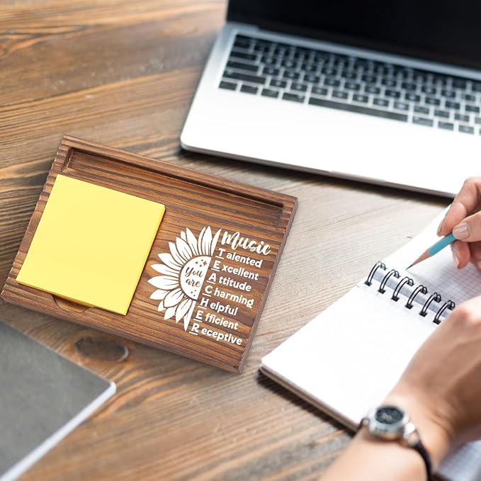 You are Music Teacher Gifts Sticky Note Holder, Thank You Appreciation Gifts for Music Teachers, Inspirational School Office Decor Desk Organizer TZP124