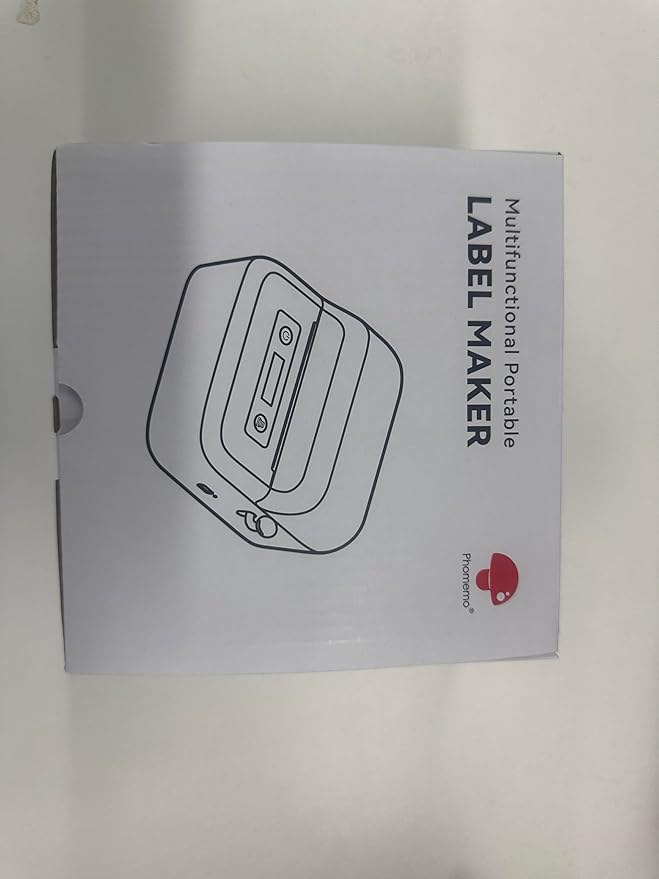 Phomemo M250 3 Inch Label Maker Machine with Tape, 2025 Upgrade Portable Barcode Label Printer for Business, Home, Logo Label, Thermal Address Label Maker with 100 Labels, 40x30mm