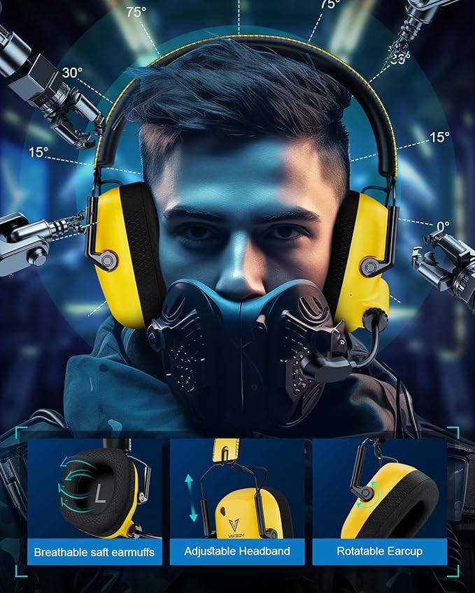 Wireless Gaming Headset for PC, PS5, PS4, Mac, Switch, 2.4GHz USB Dongle Wireless Gaming Headphones with Microphone, Bluetooth 5.4, 50mm Driver, Stereo Sound, Cool Lighting, 50H Battery-Yellow