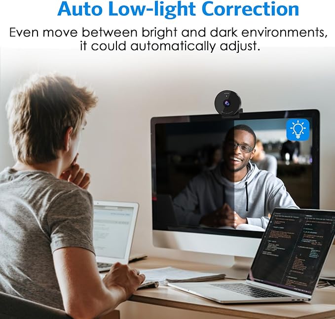 EMEET 1080P Webcam - USB Webcam with Microphone & Physical Privacy Cover, Noise-Canceling Mic, Auto Light Correction, Fixed Focus, C950 Ultra Web Cam w/ 70°View for Meeting/Online Classes/Zoom/YouTube