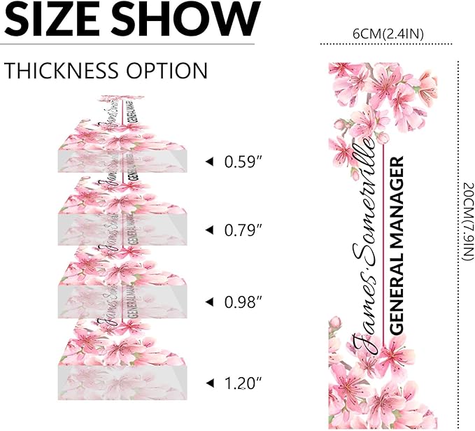 Desk Name Plate Personalized, Custom Name Plate for Desk, Acrylic Desktop Accessories, Office Gift & Decor for Women Men, Teacher Nurse Boss Employee Appreciation Gifts