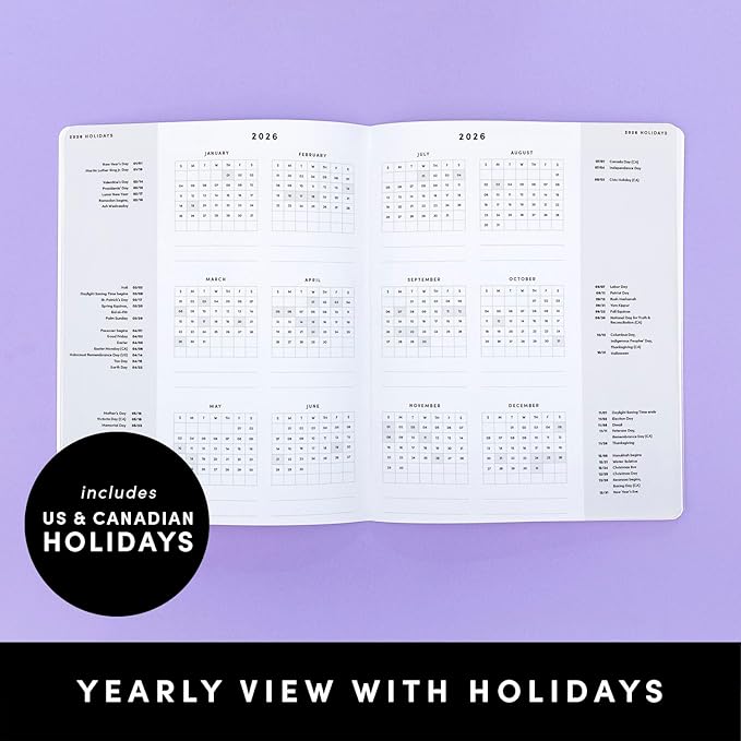 PAPERAGE 2026 Monthly Planner, 12 Months (January 2026 - December 2026), 8 in x 10 in, 2026 Planner with Large Monthly Spreads & Calendar Views, Note Pages, To Do Lists & Trackers, – Floral Daze