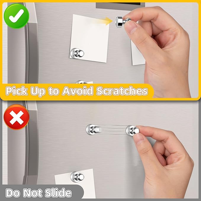 VNDUEEY 120 Pack Fridge Magnets, Refrigerator Magnets Strong Whiteboard Magnet, Magnetic Push Pins, Decorative Magnet for Home, Office, Classroom