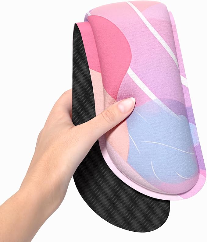 Dapesuom Enlarge Keyboard Wrist Rest, Memory Foam Wrist Cushion for Desk Mats Support, Typing Pain Relief Keyboard Mouse Pad Rests Set with Non-Slip Base for Gaming Laptop Computer, Purple Abstract