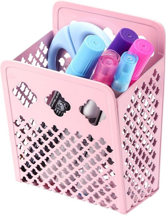 Magnetic Pencil Holder - Magnetic Locker Organizer, 1 Pack Pen Holder Locker Accessories for School and Office (1 Pack Pink)