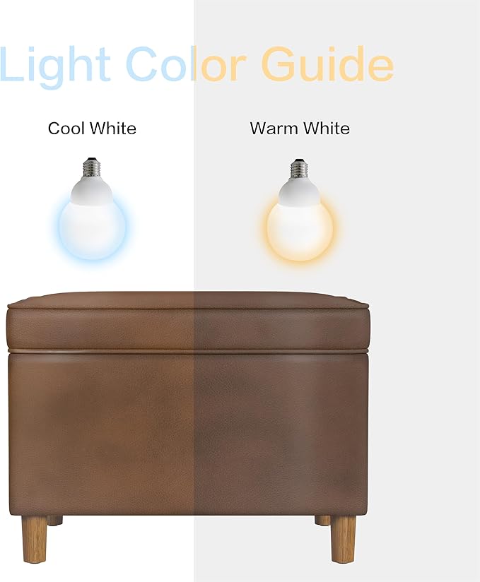 Home Decor | Dinah Collection Modern Storage Ottoman | Ottoman with Storage for Living Room & Bedroom(Brown Faux Leather)