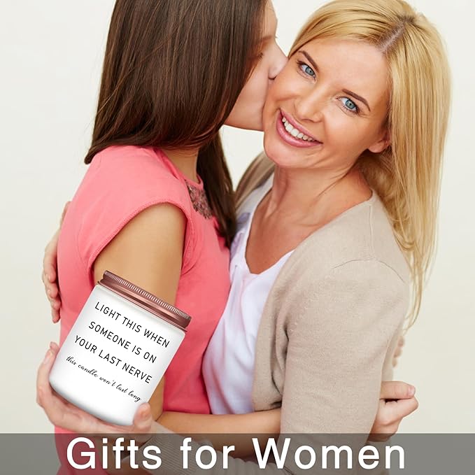 Homsolver Gifts for Women, Best Friend Birthday Christmas Friendship Gifts for Women, Sister, Friend, Mom, Bestie, Her, BFF, Coworker, Unique Woman Gift, Funny Lavender Scented Candle Gift