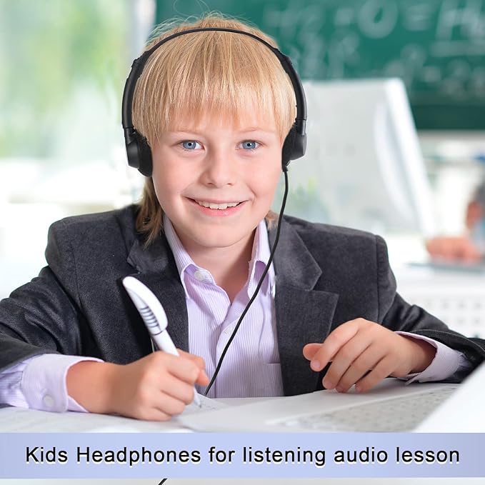 Yunsailing 30 Pack Class Set Headphones for Students Bulk School Headsets Earphones with 3.5mm Jack Classroom Must Haves Teacher Supplies for Adults Laptop Computer(Multicolor)