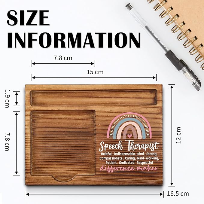 Speech Therapist Sticky Note Holder, Speech Therapist Office Decor, Speech Therapist Gifts, Speech Therapist Thank You Appreciation Gifts for Women Self-Stick Note Pad Holders WPP7