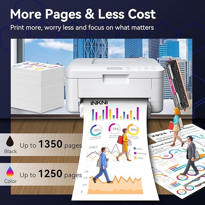 206A Toner Cartridges 4 Pack - with Chip Compatible Replacement for HP 206A 206X for Color Laserjet Pro MFP M283fdw M283cdw M283fdn M282nw Pro M255dw M255nw Ink Cartridges W2110A W2111A High Yield