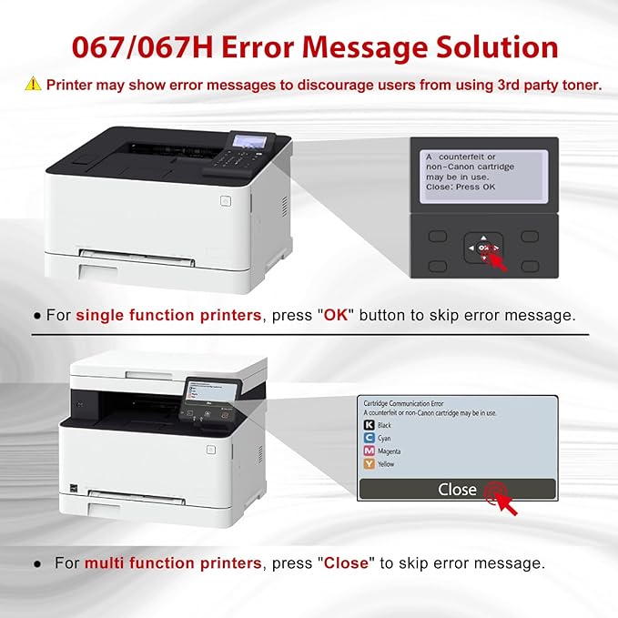 067 Black Toner Cartridge: Compatible with Canon 067 067H CRG-067 Toner Cartridge Set Work for imageClass LBP632Cdw LBP633Cdw MF656Cdw MF654Cdw MF632Cdw MF656Cdw Printers,with Chip