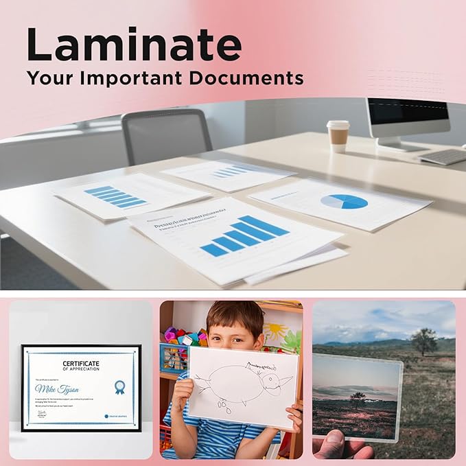 Matte Laminating Sheets 9 x 11.5 Inches, 3 Mil Thick, 30 Pack,Clear Anti-Glare 8.5 x 11 Matte Thermal Laminating Pouches for Letter Size (30)