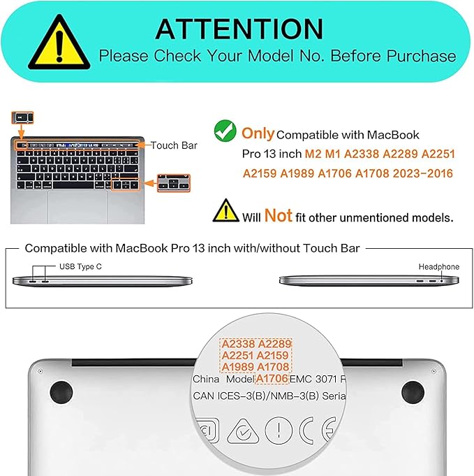 Woven Case for MacBook Pro 13 inch Case 2025-2016 A2338 M1 A2251 A2289 A2159 A1989 A1708 A1706,for MacBook Pro M2 Protective Leather Woven Textured Case&Keyboard Cover for Mac Pro13,Boho Black