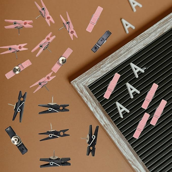 60pcs Decorative Push Pins with Clips Black Bulletin Board Clips Cute Pushpins for Cork Board Fun Tacks and Push Pins for Wall Teachers Classroom School Offices Accessories Decor