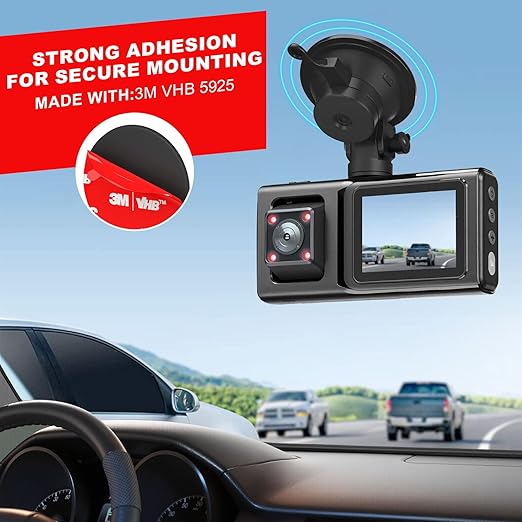 3M Double Sided Tape Heavy Duty 40PCS VHB Adhesive Pads 1“ and 2” Squares Dots Rectangles Pack Strong Waterproof Mounting Tape for Dashboard Dash Cam Windshield Suction Cup Phone Holders Black