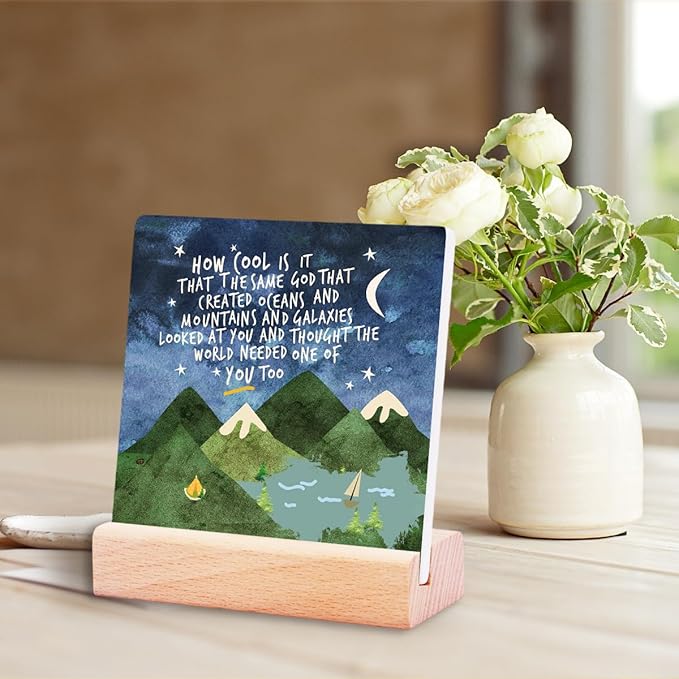 Adoption Gifts First Communion Gifts for Teen Boys,Inspirational Gift for Christian Boys Kids,Same God Creation Sign Ceramic Plaque,Toddler Boy Room Desk Decor