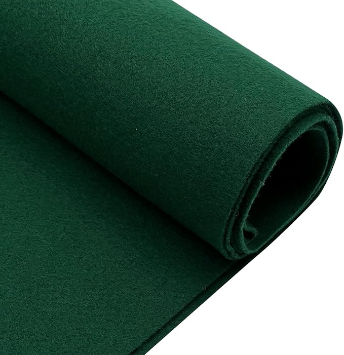 EOVEA | Acrylic Felt Fabric by The Yard - Non-Stiff, Soft Material - 72" Wide - 1.6mm Thick Felt Sheets for DIY Crafts, Sewing, Upholstery, Cushion, Padding(Hunter Green, Half Yard)