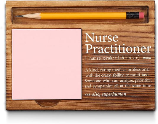 Nurse Practitioner Gifts for Women, Men, Nurse Practitioner Week Gifts, Nurse Practitioner Office Decor, Appreciation Thank You Gifts for Nurse Practitioner NP Self-Stick Note Pad Holders GAA42