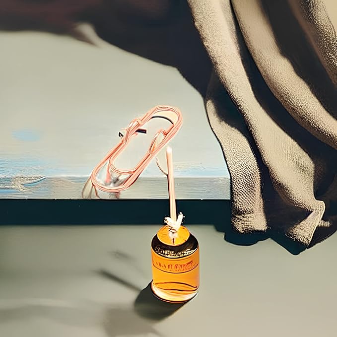 Metal Pen Clips in Gold/Silver/Rose Gold - Pack of 12 Paperclip Pen Holders for Notebooks and Papers, Metal Pen Clip Holder and Pen Holder Clip Included