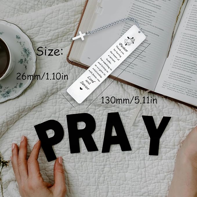 Pastor Appreciation Gifts for Women Men Pastor Bookmark Gifts for Pastor Appreciation Day Pastor Wife Gifts Religious Christian Birthday Retirement Christmas Prayer Gifts
