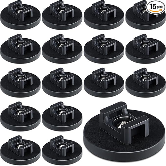 Yookeer Magnetic Zip Tie Mount Base Black Magnetic Cable Clips Wire Holder Multipurpose Cable Ties Management Base Electrical Supplies for Wire