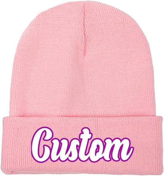 Custom Beanie with Photo Text Logo Design Your Own Personalized Knitted Hats Customized Beanie Custom Hats for Men Women