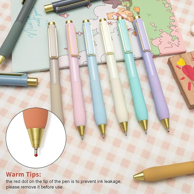 Linbsunne Ballpoint Pens Black Ink Pen 1.0mm Medium Point with Super Soft Grip(12-count)