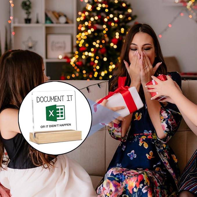 Funny HR Gifts Did You Document It Decor for Work Coworker Gifts for Human Resources Office Desk Decorative Signs Plaques 4 x 4 Inches acrylic