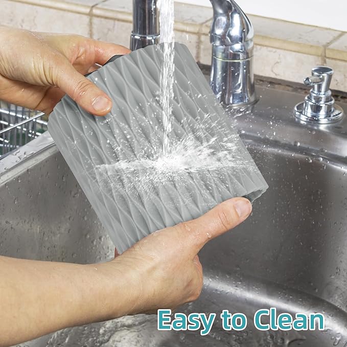 Grey Pen Holder for Desk, 360 Degree Rotating Desk Organizer with 5 Compartments, Pen Pencil Makeup Brush Holder, Cosmetics Lipsticks Pen Organizer for Home Office School