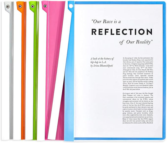 5PCS Clear Report Covers with Swing Clip, Professional Clear Front Presentation Folders Resume Folder, 30 Sheets Capacity A4 Size File Document Organizer, No Punch Needed