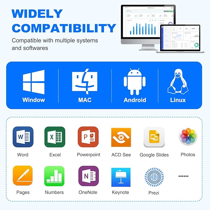 DinoFire USB Type C Wireless Presenter Remote Presentation Clicker,Volume Control PowerPoint Clicker with Red Pointer Long Range PPT Slide Advancer for Mac Laptop PC Computer