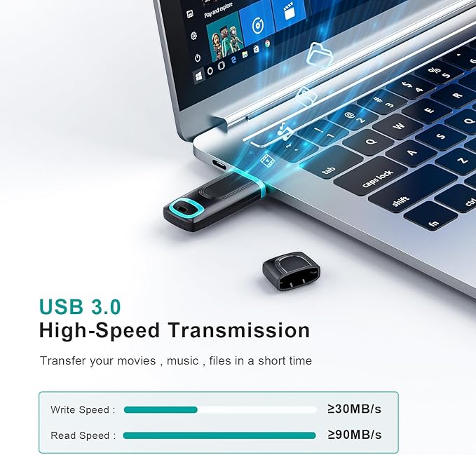 RAOYI USB 3.0 128GB Flash Drive Thumb Drive High Speed Memory Stick Jump Drive Portable Zip Drive for PC Laptop