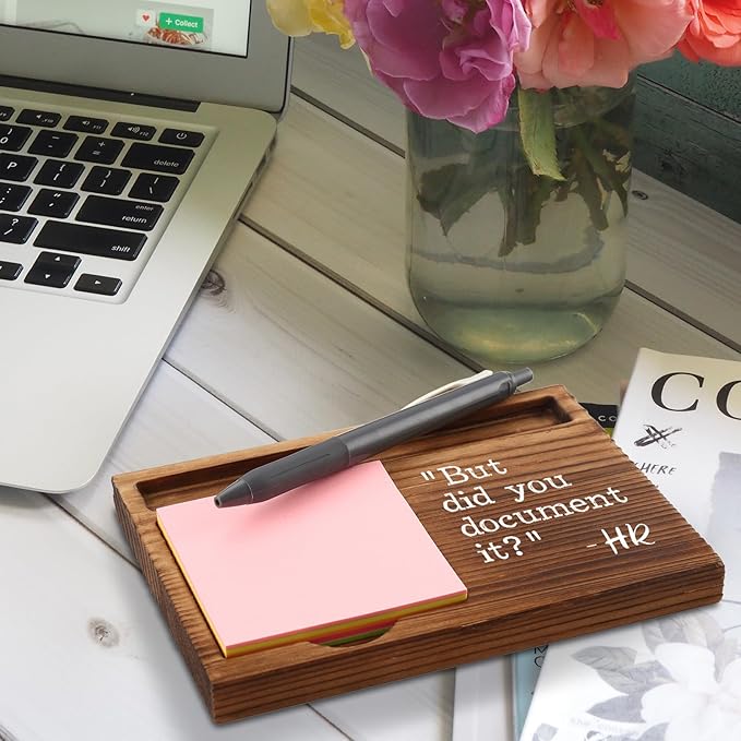 vizuzi Thank You HR Sticky Note Holder, Funny Human Resources Gifts, HR Gifts for Coworkers, HR Retirement Graduation Appreciation Gifts for Women, Men, Self-Stick Note Pad Holders ZSS21