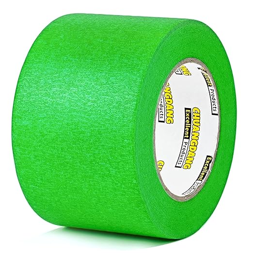 1 Roll,Green Painters Tape,3inches x 60yards,3D Printing Tape for Laser Cutting,Labeling,3D Printing Bed,Decoration,wide Masking Tape for Painting,Protect the wall,No Residue,Removes Easily
