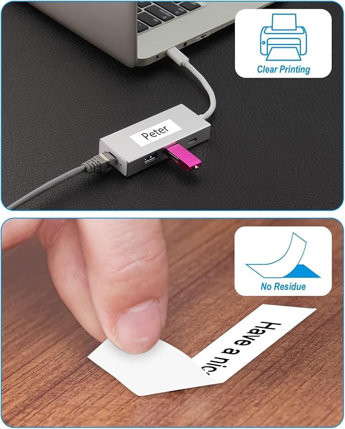 Weemay TZe TZ Tape 3 Pack 12mm Label Tape Compatible for Brother Ptouch Label Tape 12mm 0.47 Laminated White for PTD210 PTD220 PTH110BP PTD410 PTD600 Printer, 0.47" x 26.2'