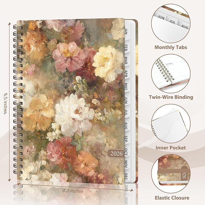 2026 Planner, Weekly and Monthly Calendar Planner Agenda, Jan 2026 - Dec 2026, Planning Academic Book, Office Desk Accessories and School Supplies - A5 (6.3'' x 8.5'')