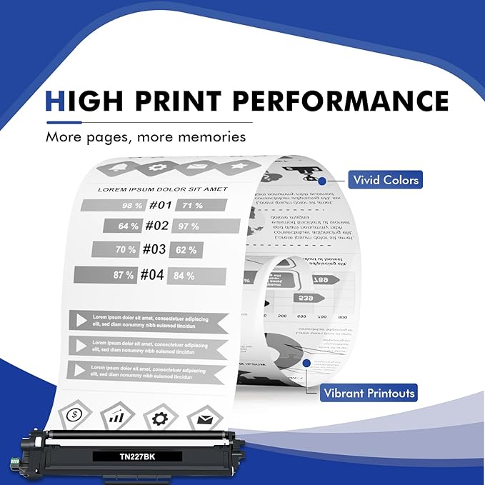 TN227BK TN-227BK TN227 Black MFC-L3770CDW Toner Cartridge Replacement for Brother TN227 TN227BK TN-223BK TN223BK for MFC-L3770CDW HL-L3290CDW HL-L3230CDW MFC-L3750CDW L3710CW L3210CW Printer (2 Pack)