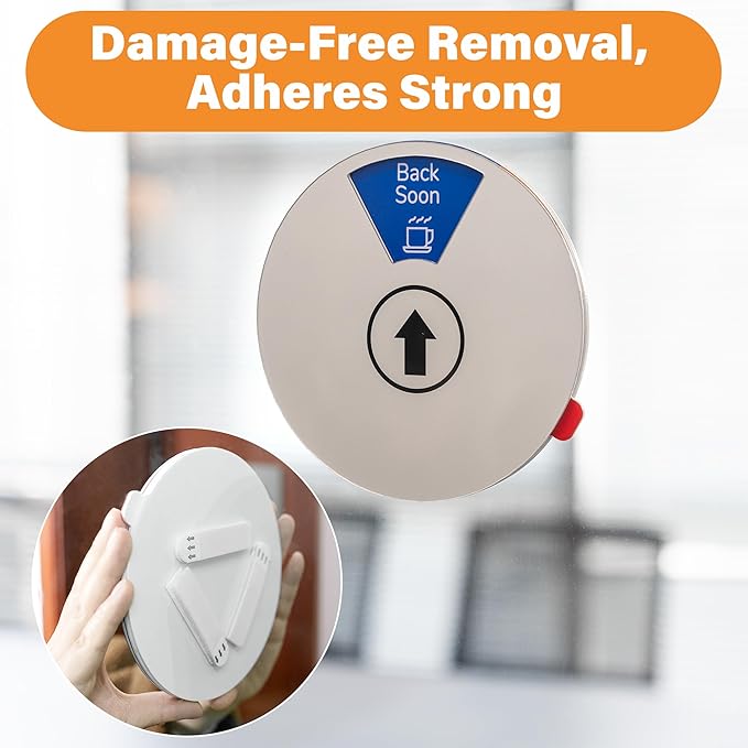 2PK Office Door Signs Do Not Disturb, 6 Options Private Wheel Sign, In a Meeting Sign for Conference Room, Business Out of Office Status indicator, 6 inch White1