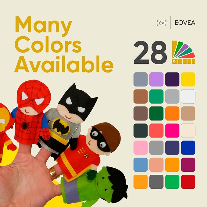 EOVEA | Acrylic Felt Fabric by The Yard - Non-Stiff, Soft Material - 72" Wide - 1.6mm Thick Felt Sheets for DIY Crafts, Sewing, Upholstery, Cushion, Padding(Yellow, Half Yard)