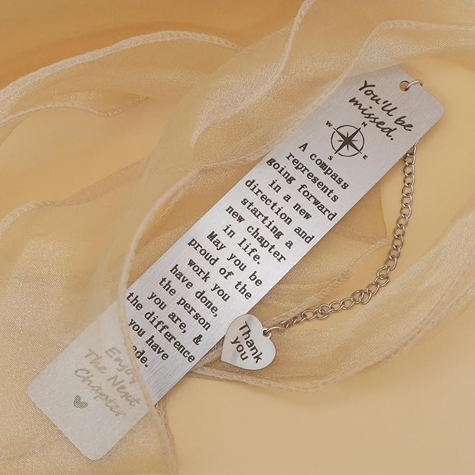 Farewell Gifts for Coworkers & Friends - Retirement & New Job Gifts for Colleagues & Boss - Thank You Bookmarks for Employees & Teachers