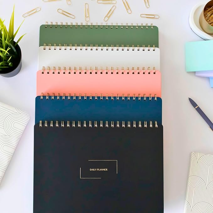 Undated Weekly Planner | 8.25” x 11.75” Work To-Do Notebook | ADHD Academic Organizer | Multi-Layout | Men and Women Planner | College Supplies | Evergreen | Landscape Layout