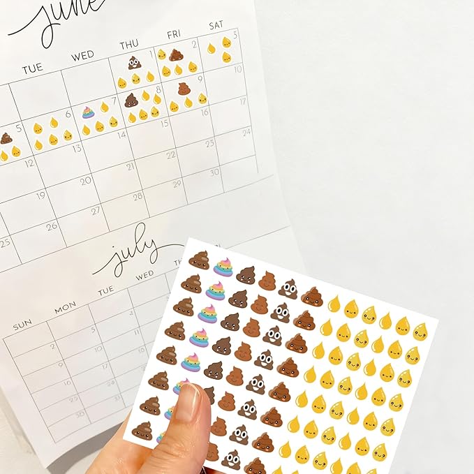 1150 Pieces Poop Pee Stickers for Potty Training, Poop Pee Sticker Party Favor Decorations Teachers Journal Scrapbooking Kids Party Supplies(pee12)