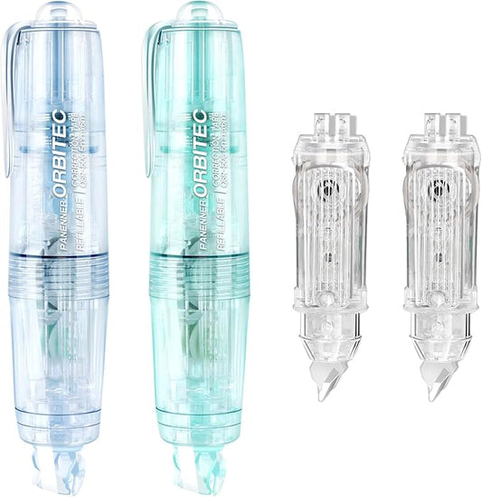 White Correction Tape,Refillable Retractable Quick Dry Aesthetic Cute Correction Tape Pen, with Easy to Use Mini Small Pen Shaped Applicator (refillable)