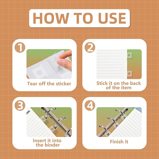 500PCS Clear Binder Hole Reinforcement Stickers, Self-Adhesive Hole Punch Reinforcement Labels, Change No Punched Page to Loose-Leaf Binder Refill Insert for Scrapbooking Album Office School Supplies